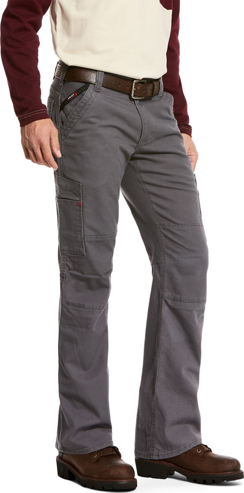 Ariat FR M5 Straight Fit Straight Leg Duralight Stretch Canvas Pant - Iron Grey