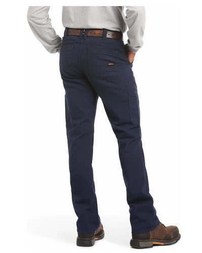 Ariat FR M5 Straight Fit Straight Leg Duralight Stretch Canvas Pant - Navy