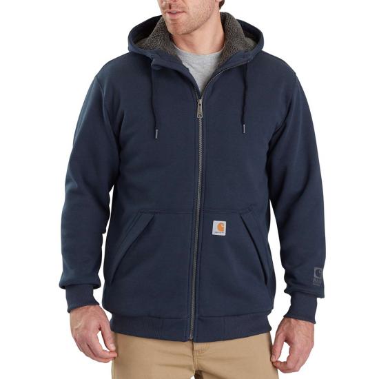 Carhartt Rain Defender Relaxed Fit Sherpa Lined Zip-Front Hooded Sweatshirt