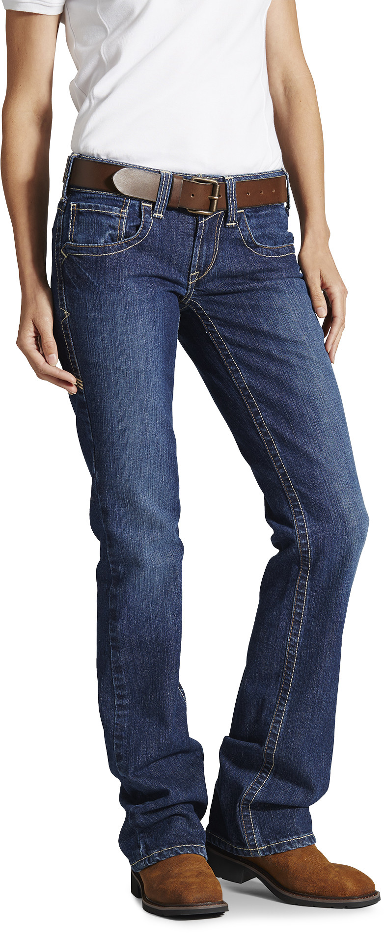 Ariat Women's FR Mid Rise Boot Cut Jean - Blue Quartz