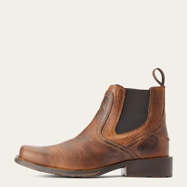 Ariat MIDTOWN Rambler Square Toe Chelsea Boot - Barn Brown