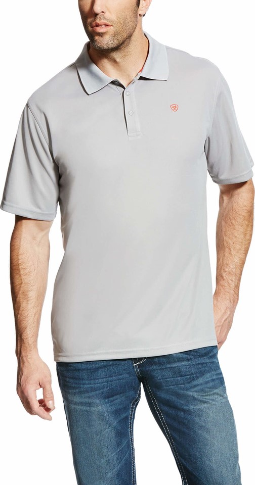 Ariat TEK Polo S/S Shirt - Silver Lining
