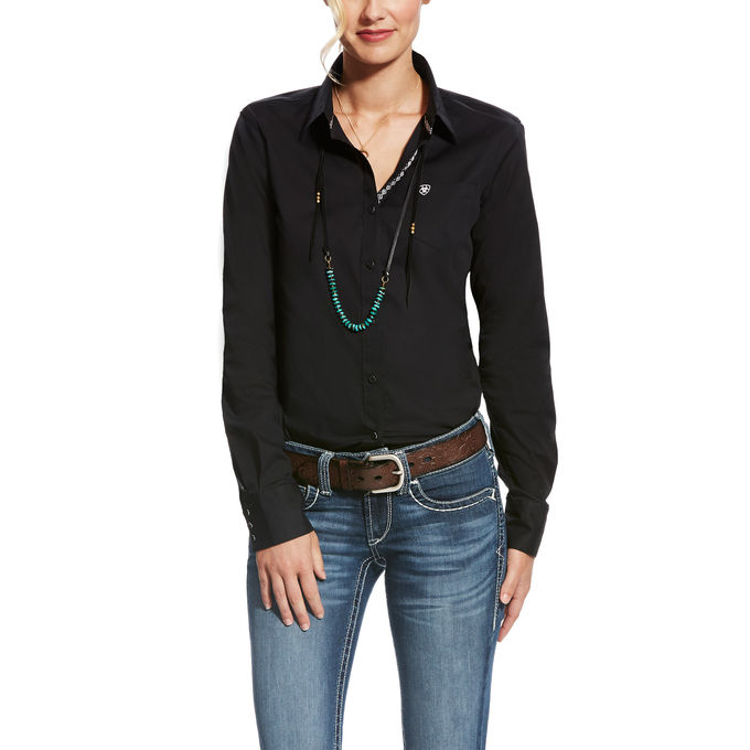 Ariat Women's Kirby Stretch Button Front L/S Shirt - Black