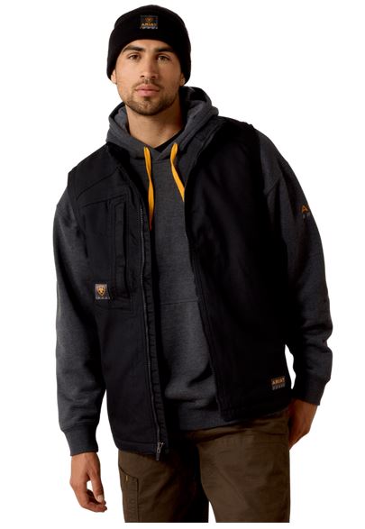 *SALE* LIMITED SIZES & QUANTITIES LEFT!!  Ariat Rebar Washed Duracanvas Insulated Vest - Black