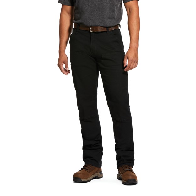 Ariat M4 Relaxed Fit Straight Leg Made Tough DuraStretch™ Double-Front Rebar Pant - Black