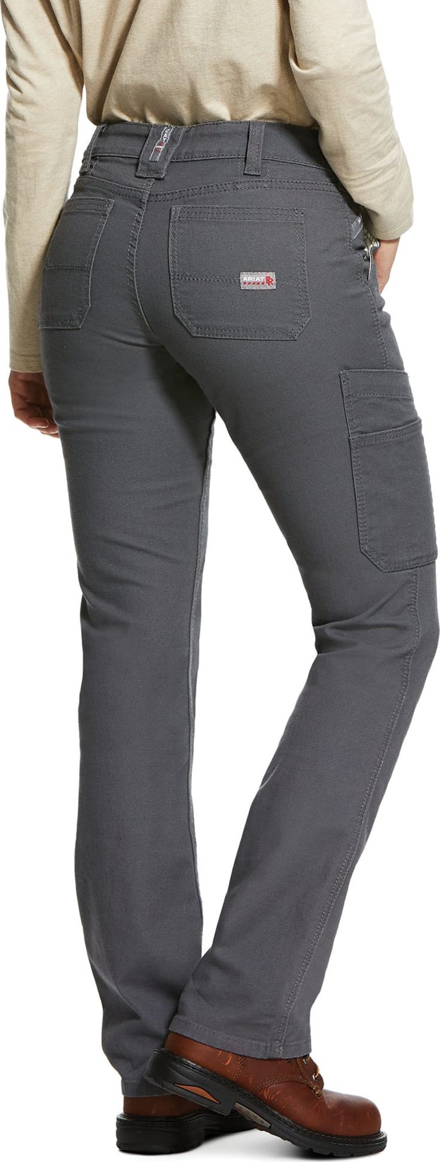 Ariat Women's FR Mid Rise Duralight Stretch Canvas Straight Leg Pant - Iron Grey