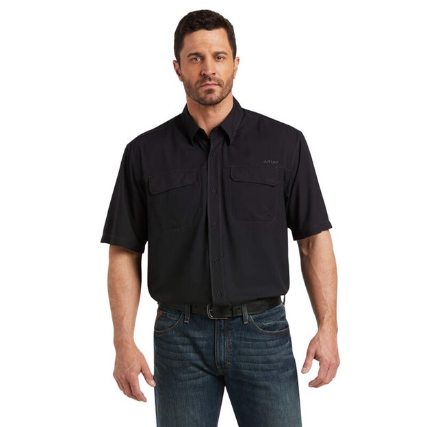 Ariat Outbound VentTEK Classic Fit Button Front S/S Shirt - Black