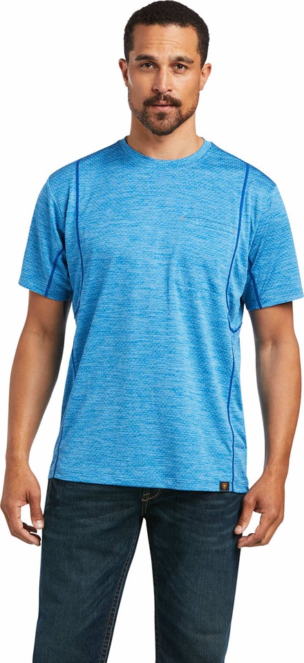 Ariat Rebar Evolution Athletic Fit Crewneck Pocket S/S Shirt - Deep Water