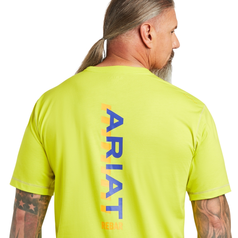 Ariat Rebar Workman Logo Crewneck S/S Shirt - Sulphur Spring