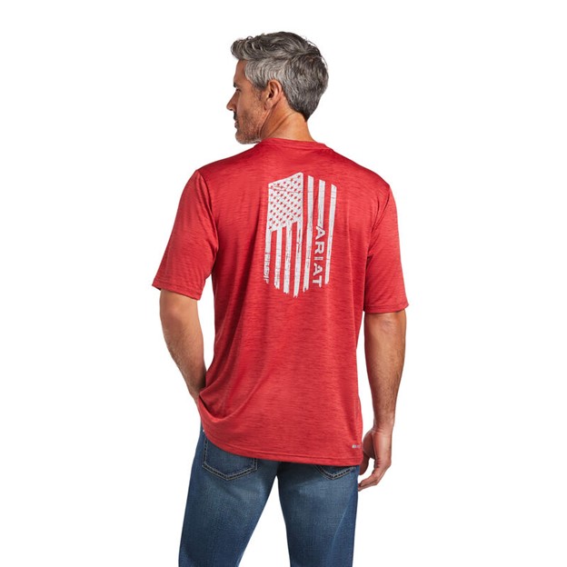 Ariat Charger Vertical Flag S/S Shirt - Scooter