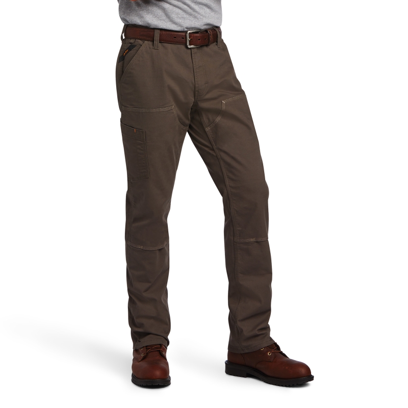 Ariat M4 Relaxed Fit Straight Leg Made Tough DuraStretch™ Double-Front Rebar Pant - Dark Sage