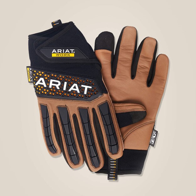 Ariat Everyday Impact Work Gloves - Brown/ Black