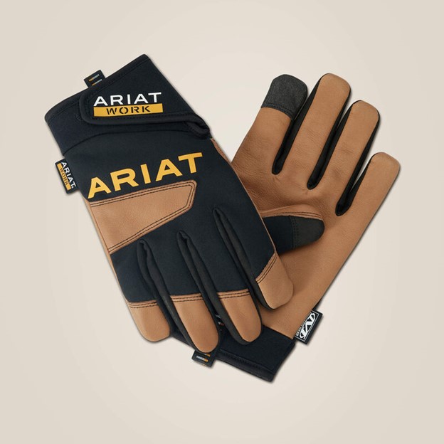 Ariat Women's FlexPro Waterproof Work Glove - Brown/ Black