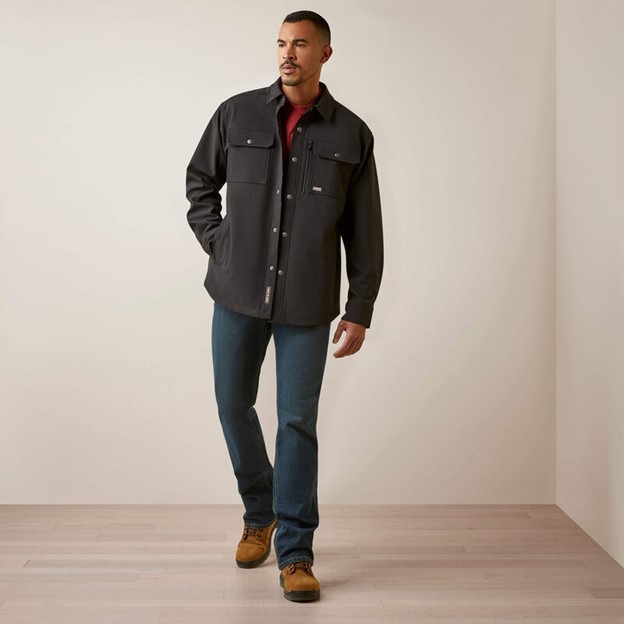 Ariat Rebar Durastretch Utility Softshell Shirt Jacket - Black