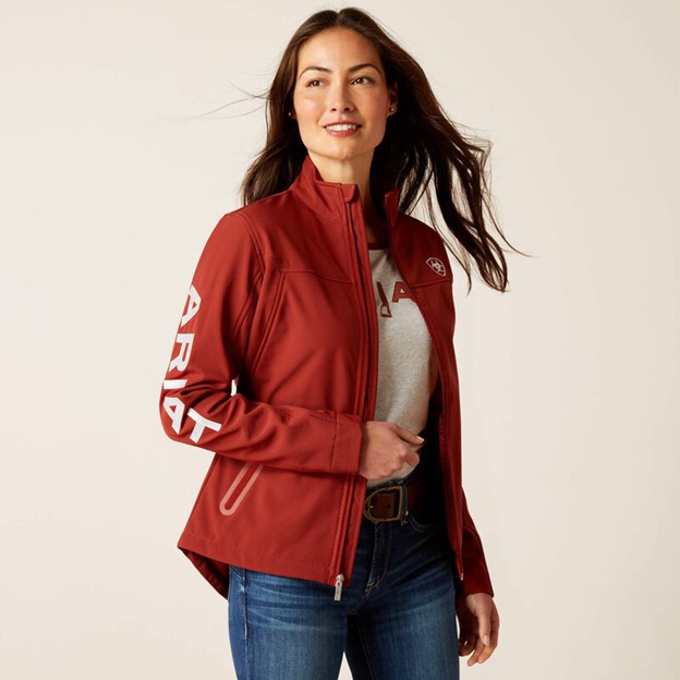 *SALE* LIMITED STOCK LEFT!! Ariat Women's New Team Softshell Jacket - Fired Brick