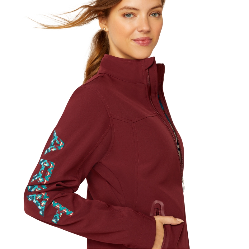 *SALE* LIMITED STOCK & SIZES LEFT!! Ariat Women's New Team Softshell Jacket - Tawny Port/ Baja