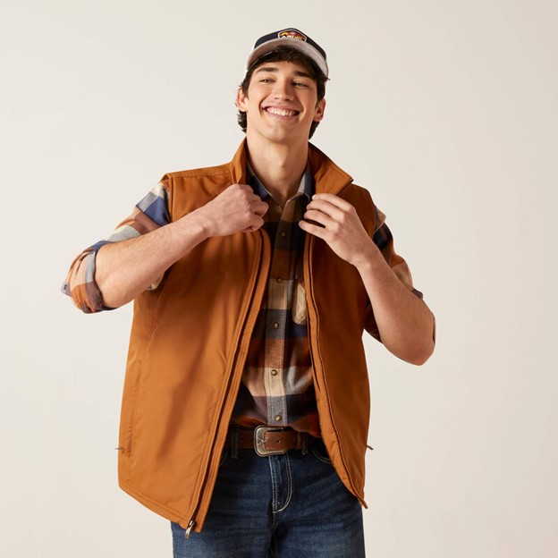 *SALE* LIMITED STOCK LEFT!! Ariat Team Logo Insulated Vest - Chestnut