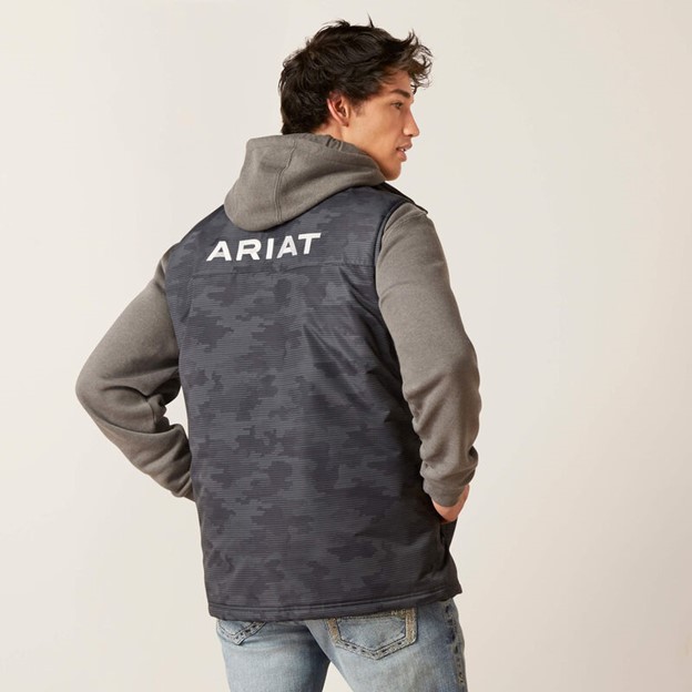 *SALE* LIMITED STOCK LEFT!! Ariat Team Logo Insulated Vest - Ebony Camo