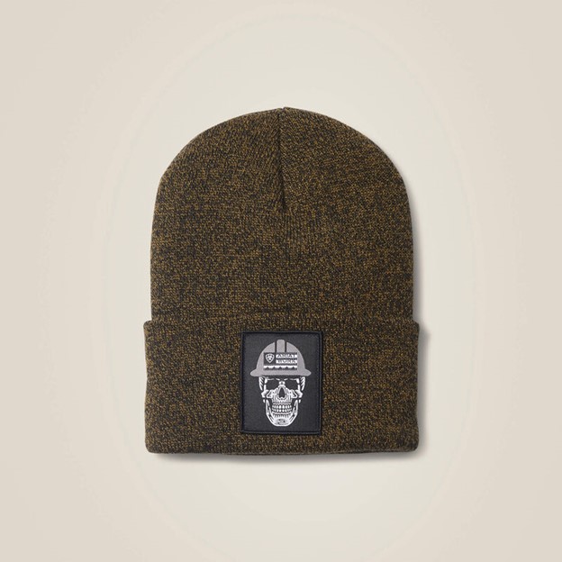 Ariat Rebar Roughneck Watch Cap - Military Olive/ Black