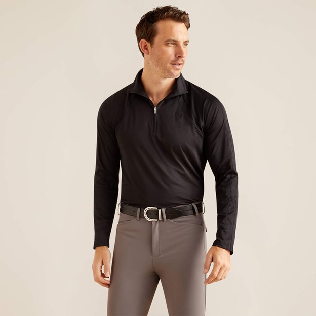 Ariat Sunstopper 3.0 1/4 Zip Baselayer - Black