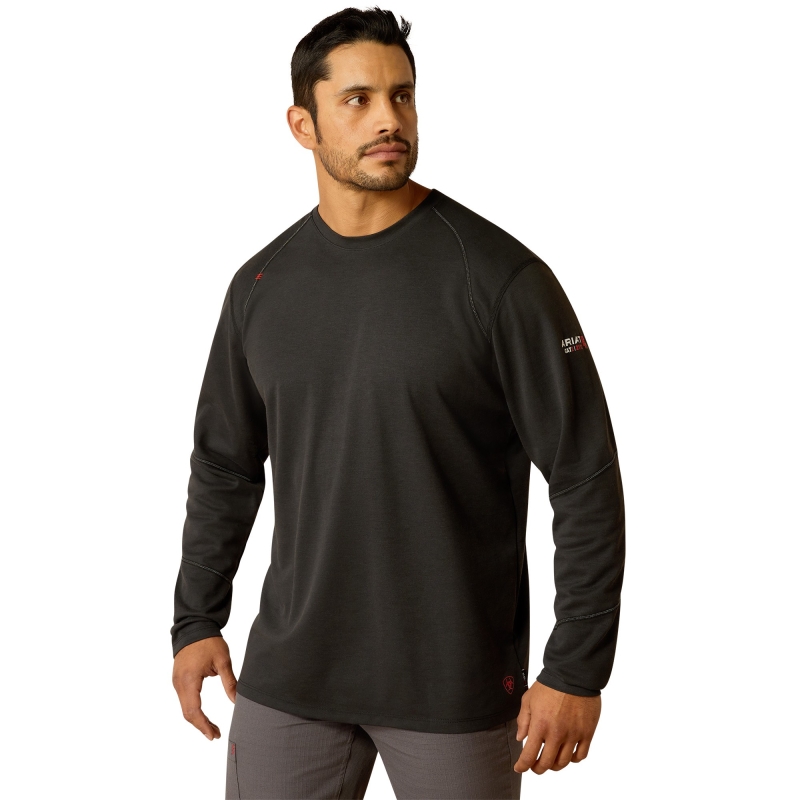 Ariat FR Primo Lightweight Dual Hazard Base Layer L/S Shirt - Black