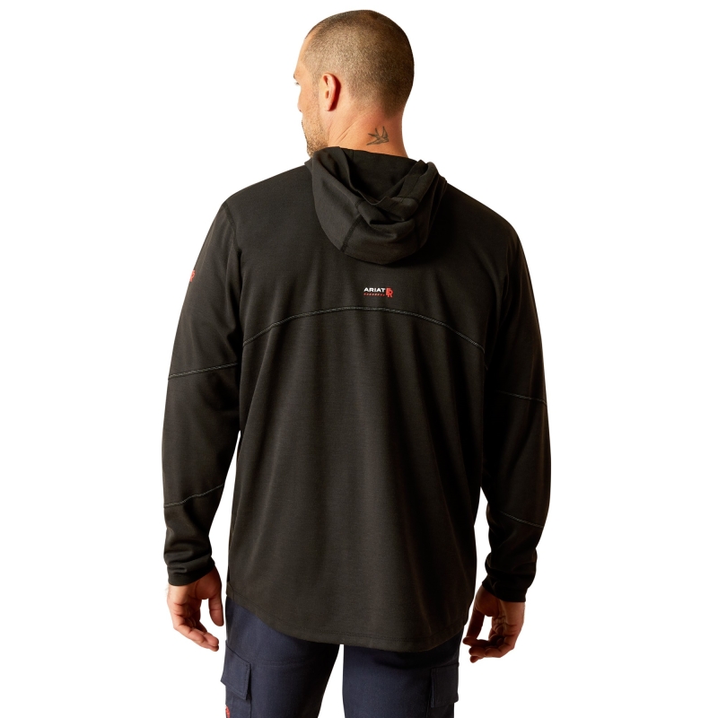Ariat FR Primo Lightweight Dual Hazard Hooded L/S Shirt - Black