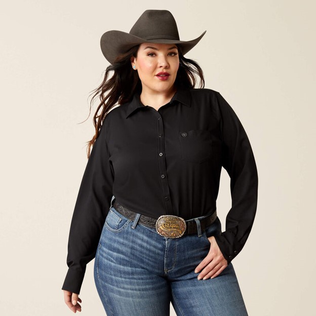 Ariat Women's Kirby Pro Button Front L/S Shirt - Black