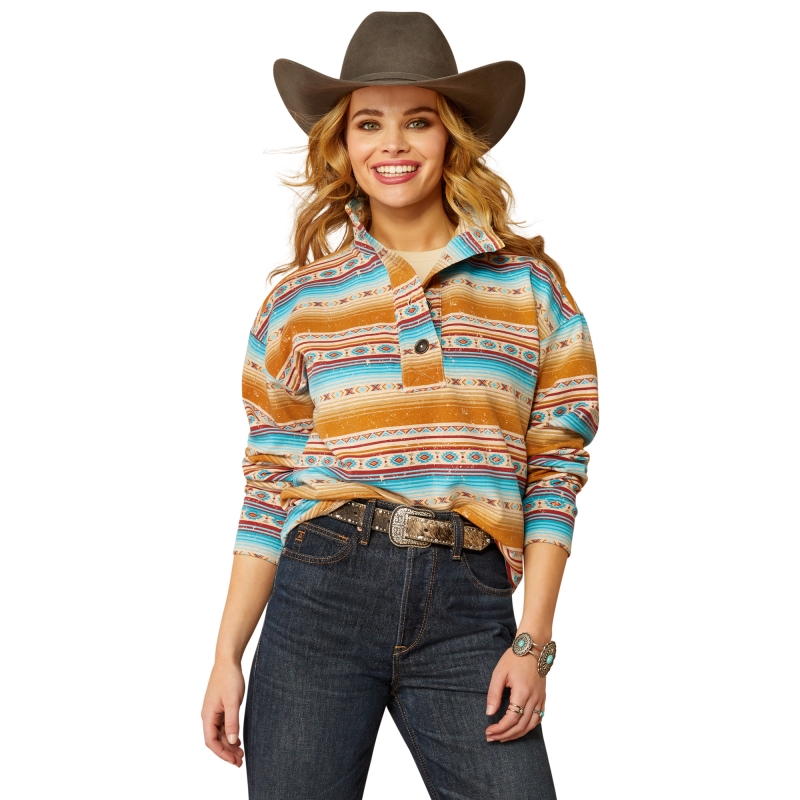 *SALE* ONLY SIZE MED & LARGE LEFT!! Ariat Women's Hometown Sweatshirt - Fallon Serape Print