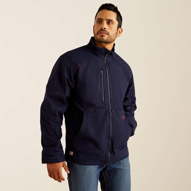 Ariat FR Duralight Cordura Canvas Field Lanyard Access Jacket - Navy