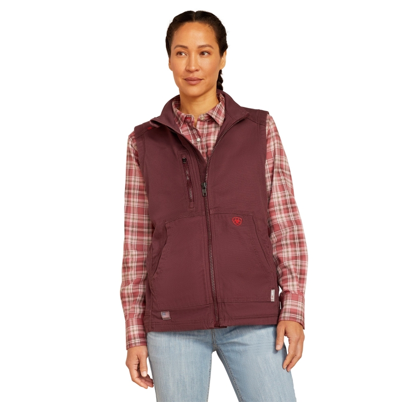 Ariat Women's FR DuraLight Stretch Canvas Vest - Catawba Grape