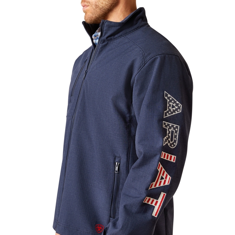 Ariat FR Team Logo Softshell Jacket - Navy/ USA