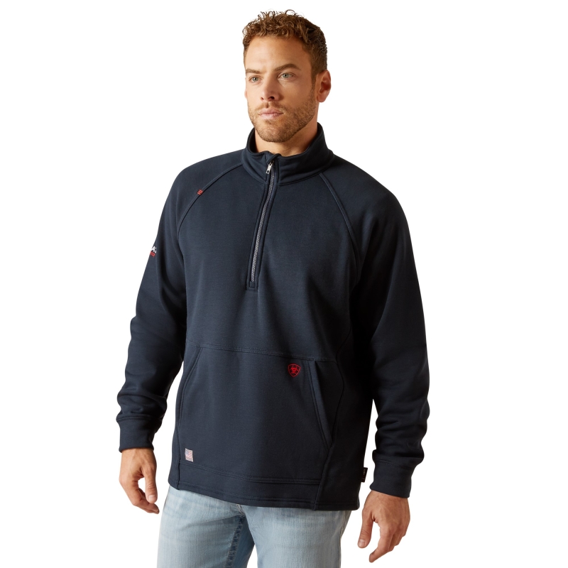 Ariat FR Primo Fleece 2.0 Quarter-Zip Sweatshirt - Navy