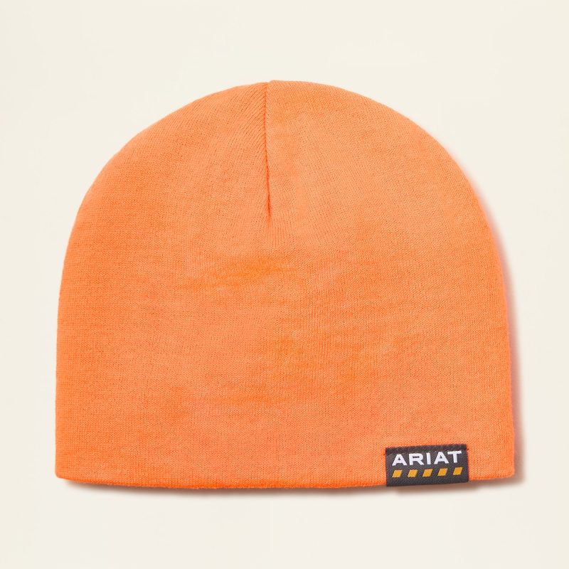 Ariat Acrylic Skull Cap - Bright Orange