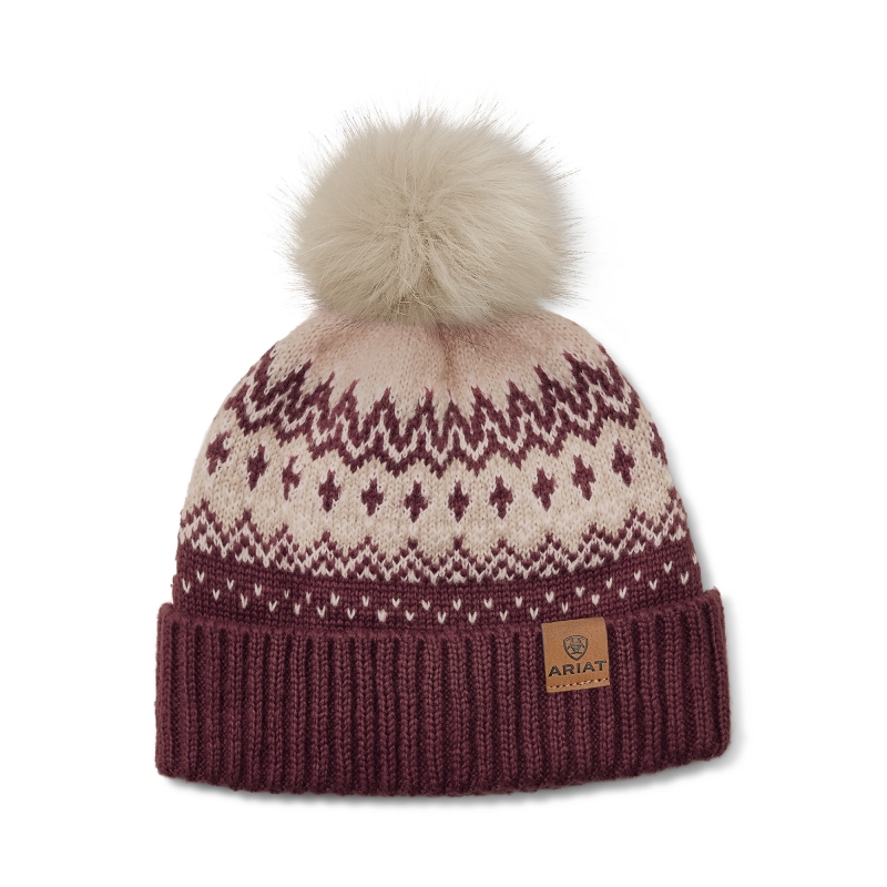 Ariat Women's ADT Hansford Beanie - Burgundy