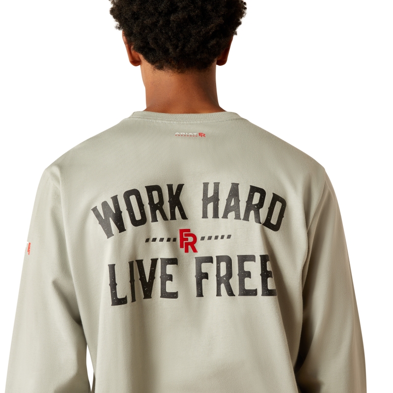 Ariat FR Work Hard Live Free L/S Shirt - Wild Dove