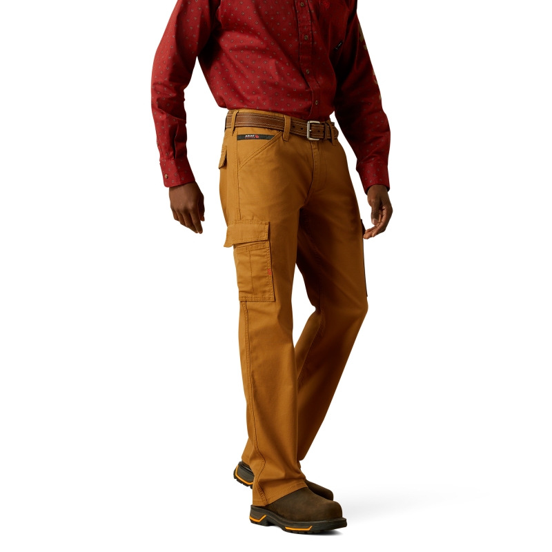Ariat FR M4 Lightweight Durastretch Cargo Straight Leg Pant - Khaki