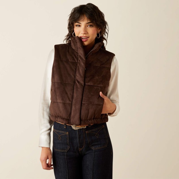 *SALE* LIMITED SIZES AND AVAILABILITY!! Ariat Women's Swirls Faux Leather Vest - Molee
