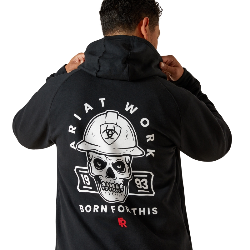 Ariat FR Durastretch™ Hardhead Full Zip Hooded Sweatshirt - Black