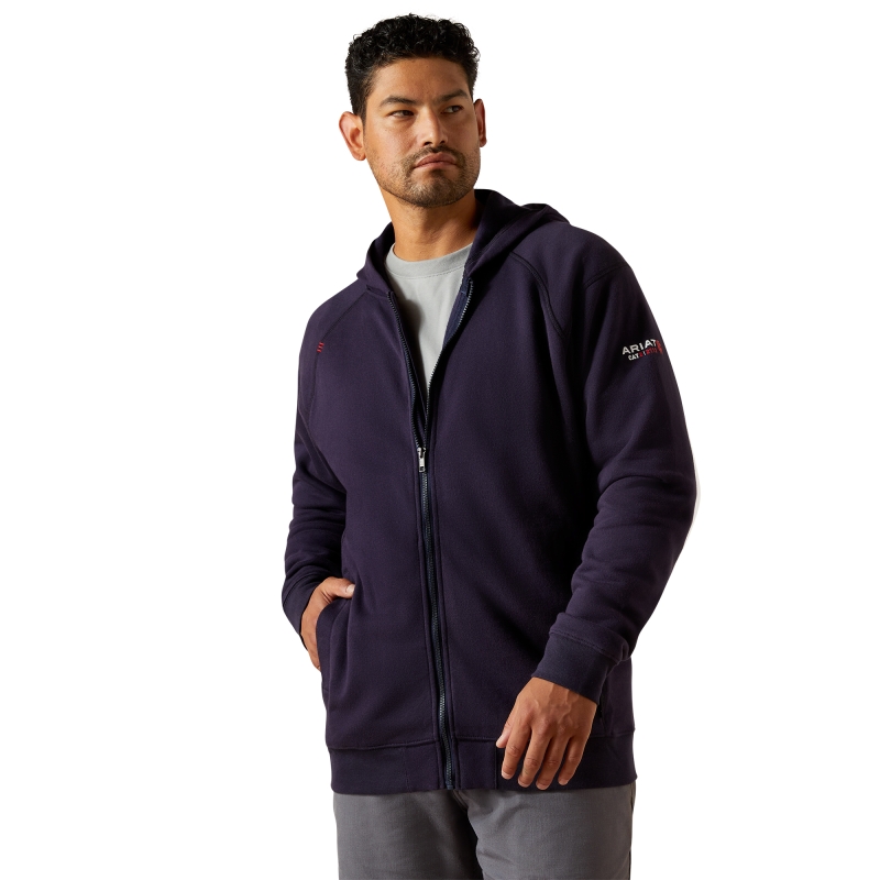 Ariat FR Rev Zip Front Hoodie - Navy