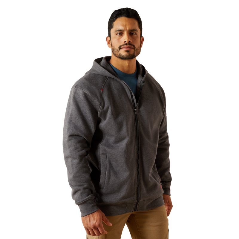Ariat FR Rev Full Zip Hoodie - Charcoal Heather