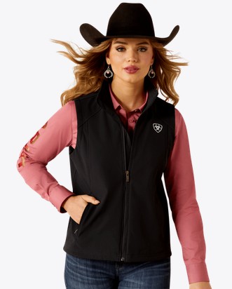 Ariat Women's Logo Softshell Vest - Black