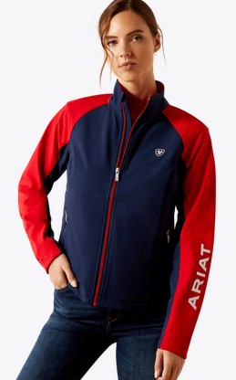 Ariat Women's Team EQ Jacket - Navy Team/ Red