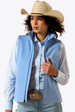 *SALE* LIMITED SIZES AND QUANTITIES !! Ariat Women's Logo Softshell Vest - Ashleigh Blue Heather