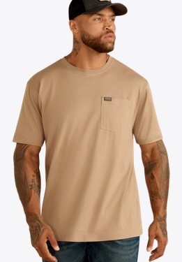 Ariat Rebar Cotton Strong Standard Pocket S/S Shirt - Greige