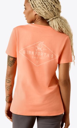 *SALE* LIMITED SIZES AND QUANTITIES!!  Ariat Women's Rebar Cotton Strong Anvil Logo S/S Shirt - Fusion Coral