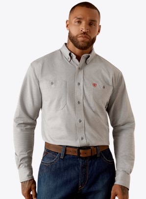 Ariat FR Airified Button Front L/S Work Shirt - Silver Fox