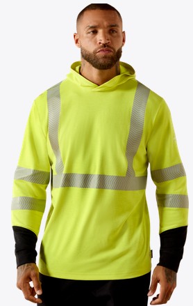 Ariat FR Hi-Vis Class 3 Dual Hazard Colorblock Hoodie - Hi-Vis/ Navy