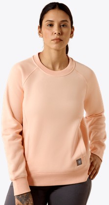 Ariat Women's Rebar Lightweight Fleece Sweatshirt - Tropical Peach Heather