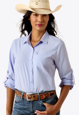 *SALE* LIMITED SIZES AND AVAIALABILITY!! Ariat Women's VentTEK Button Front L/S Shirt - Baby Lavender