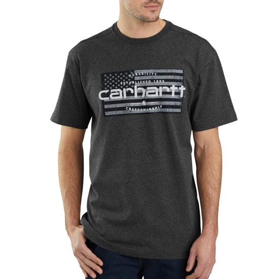 *SALE* ONLY S & 2XL-TALL LEFT!! Carhartt Lightweight Relaxed Fit Lubbock Craftmanship Graphic Made-In-The-USA Crewneck S/S Shirt